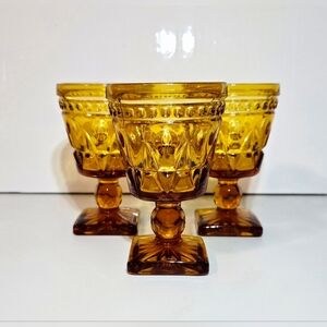 Indiana Glass Colony Park Lane Goblets Vintage Footed Wine Water Glassware 4.5"